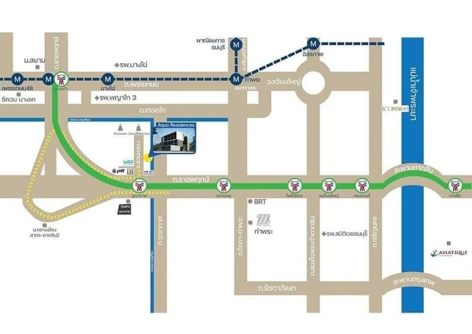 Aqua Residences อควา เรสซิเดนซ์ ห้องพักใหม่ให้เช่า ติดรถไฟฟ้าสถานีวุฒากาศ Bangkok Exteriör bild